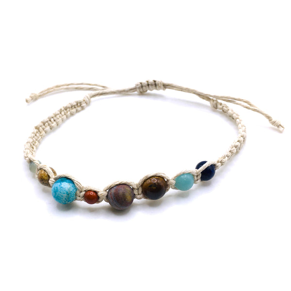 Solar System Adjustable Hemp Bracelet
