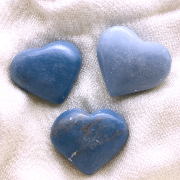 Angelite Puff Heart Stone