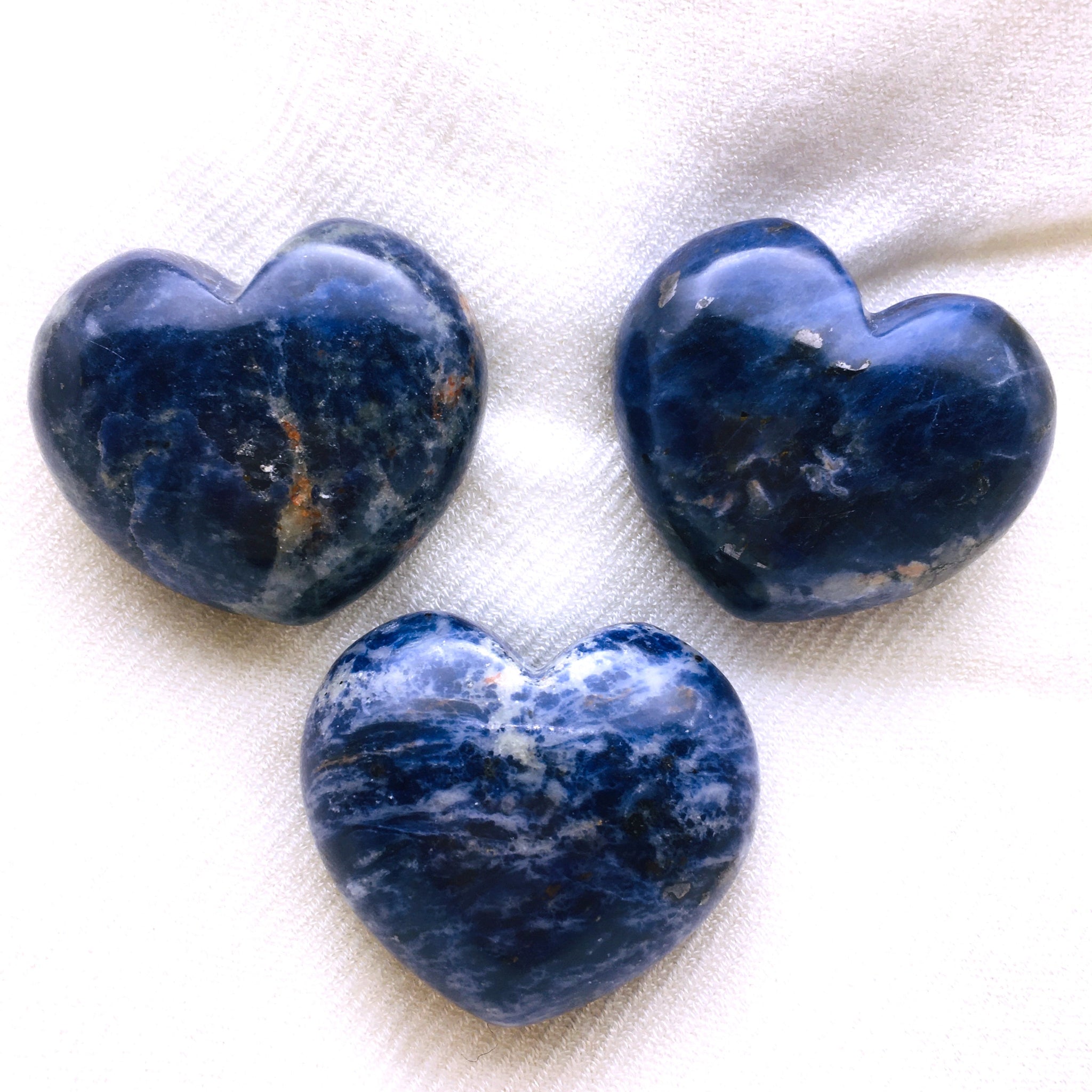 Sodalite Puff Heart Stone