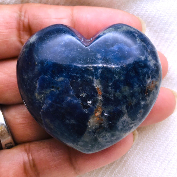 Sodalite Puff Heart Stone