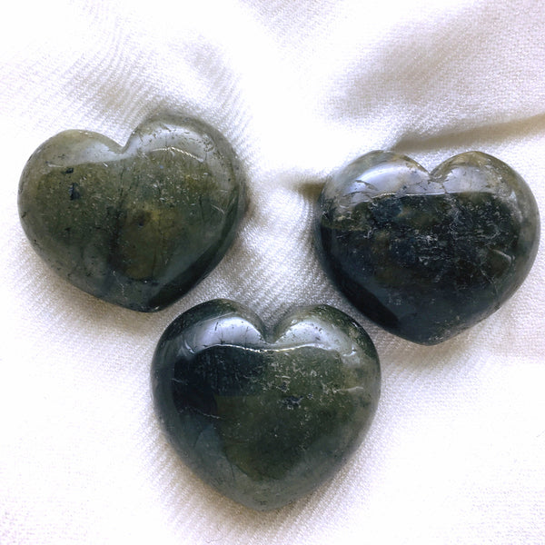 Labradorite Puff Heart Stone