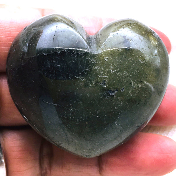 Labradorite Puff Heart Stone