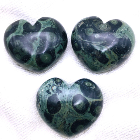 Kambaba Jasper Puff Heart Stone