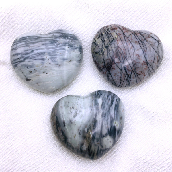 Picasso Jasper Puff Heart Stone