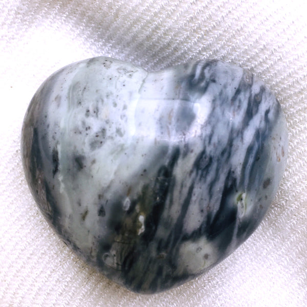 Picasso Jasper Puff Heart Stone