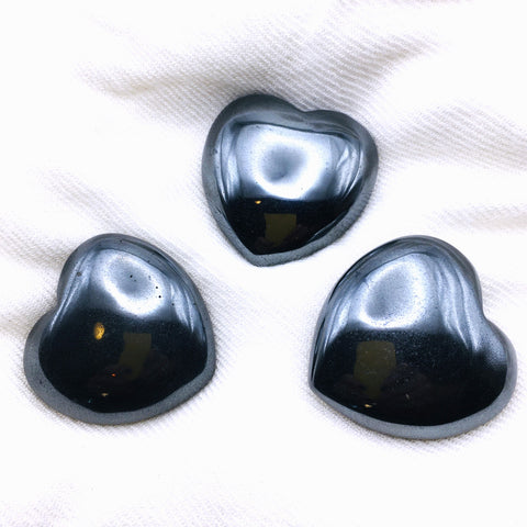 Hematite Puff Heart Stone