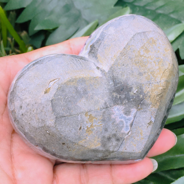 Amethyst Heart Geode Cluster with Polished Edges