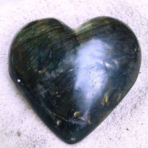 Labradorite Heart Stone