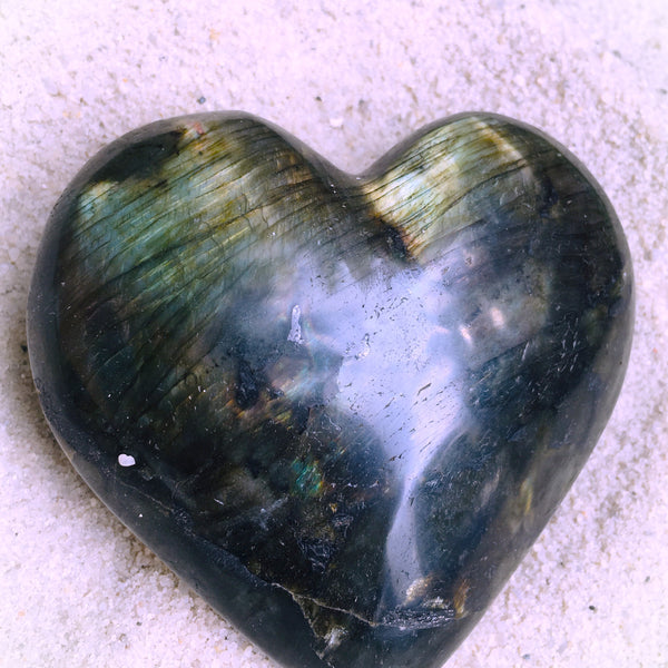 Labradorite Heart Stone