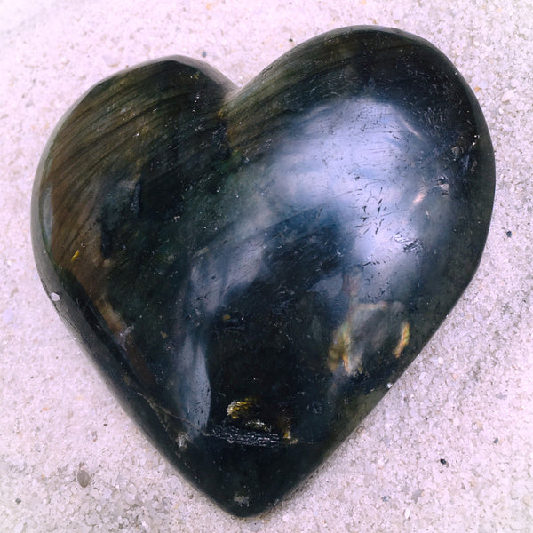 Labradorite Heart Stone