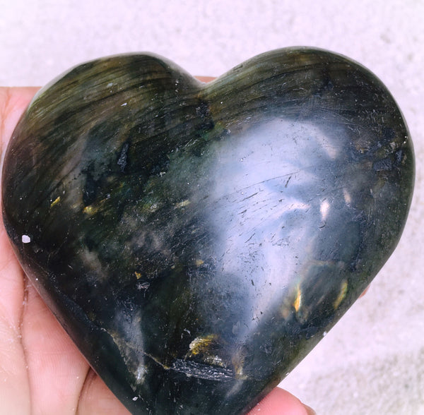 Labradorite Heart Stone