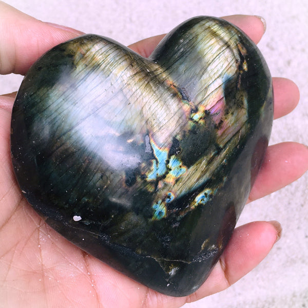 Labradorite Heart Stone