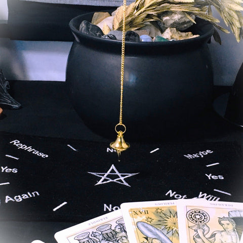 Gold Cone Pendulum Golden Metal Dowsing