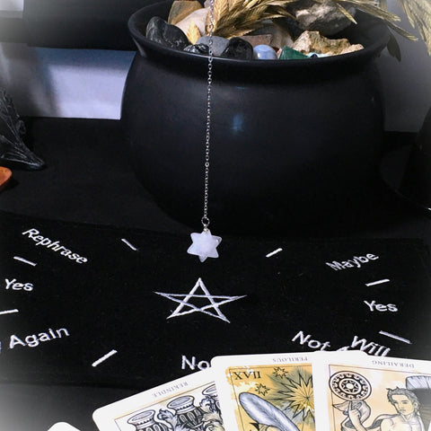 Merkaba Clear Quartz Pendulum Dowsing Crystals