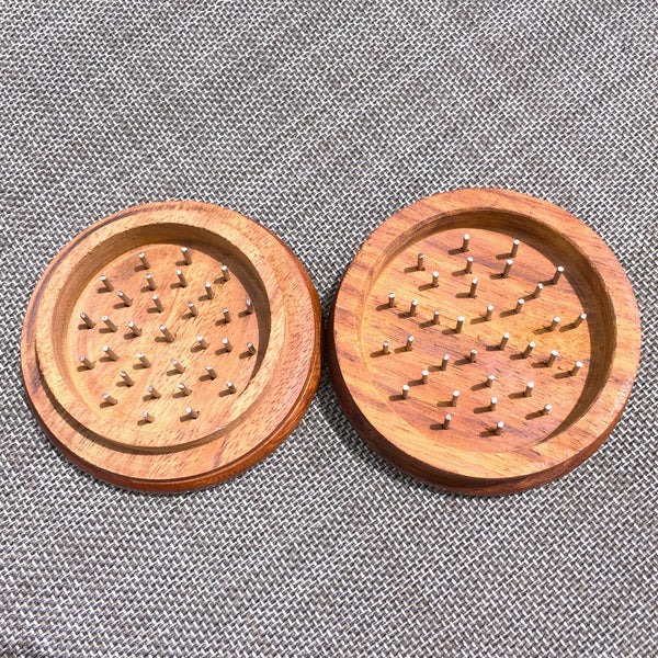 Triple Moon Herb Spice Grinder Wood