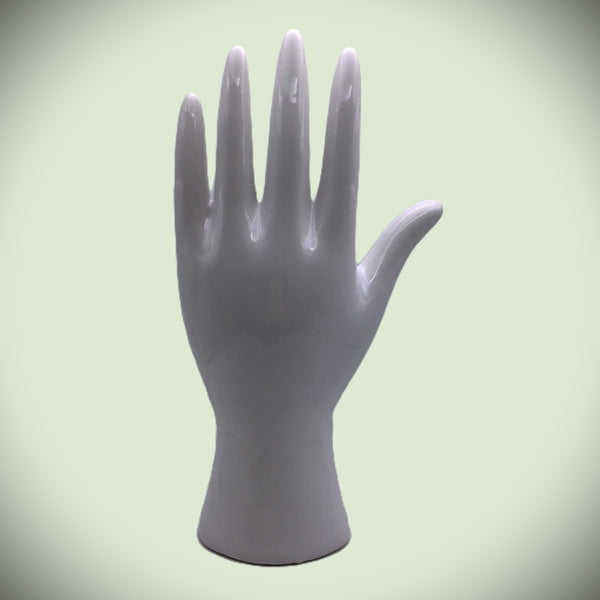 White Ceramic Palmistry Hand Ornament "Your fate is in your hands"