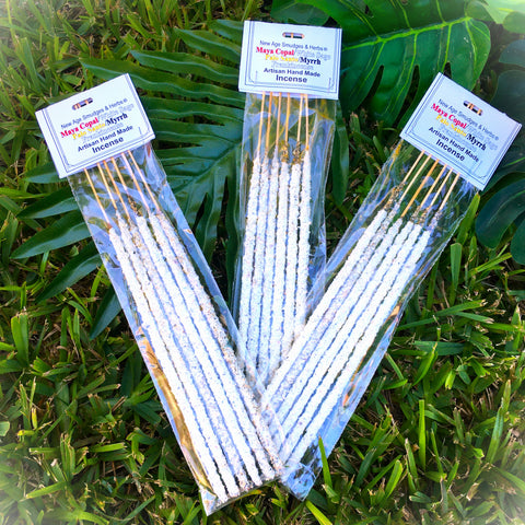 New Age Artisan Handmade Incense Maya Copal, White Sage, Palo Santo, Myrrh & Frankincense