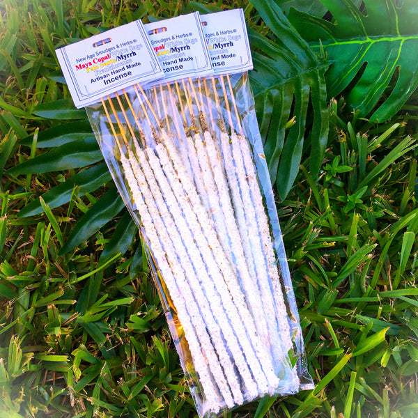 New Age Artisan Handmade Incense Maya Copal, White Sage, Palo Santo, Myrrh & Frankincense
