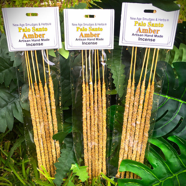 New Age Artisan Handmade Incense Palo Santo Amber