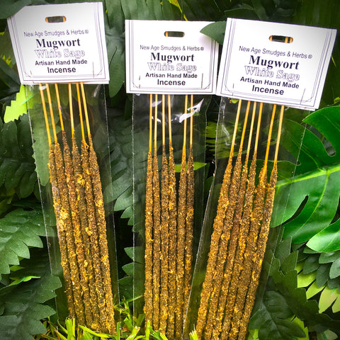 New Age Artisan Handmade Incense Mugwort White Sage