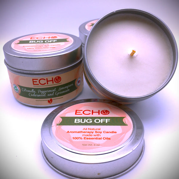 Echo Aromatherapy 100% Essential Oils Candle Bug Off All Natural