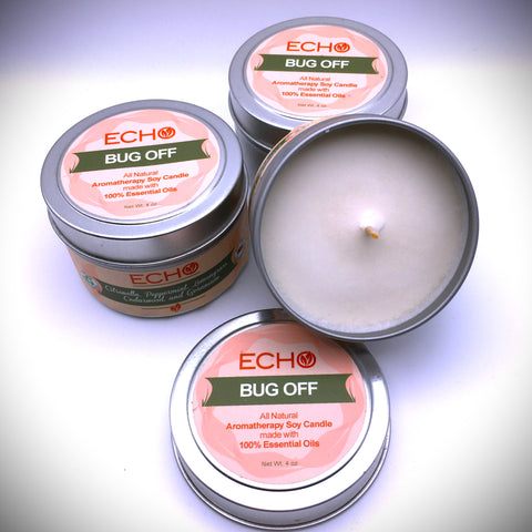 Echo Aromatherapy 100% Essential Oils Candle Bug Off All Natural