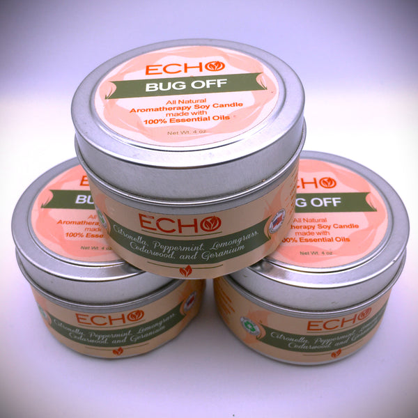 Echo Aromatherapy 100% Essential Oils Candle Bug Off All Natural