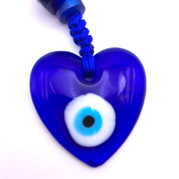 Heart Evil Eye Keychain Protection Amulet Key Holder