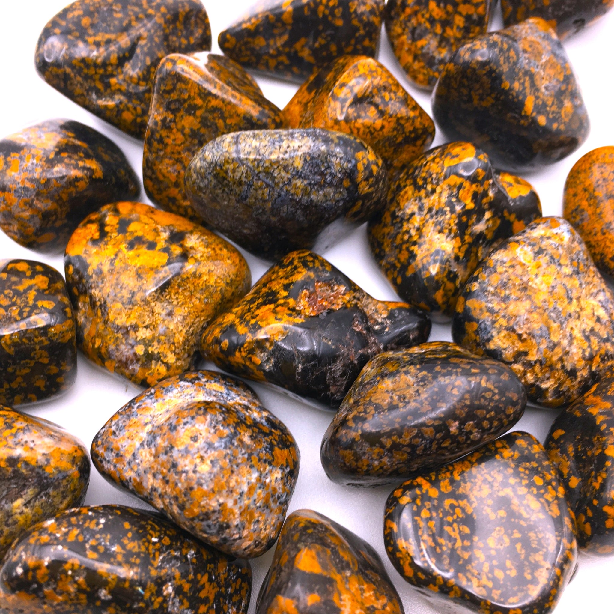 Yellow Dot Jasper Tumbled