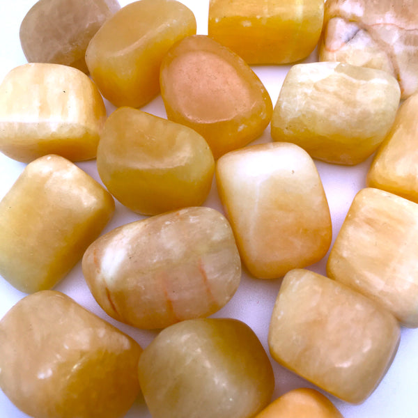 Yellow Aragonite Tumbled