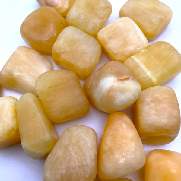 Yellow Aragonite Tumbled
