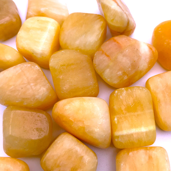 Yellow Aragonite Tumbled
