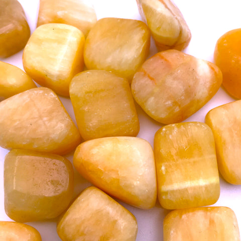 Yellow Aragonite Tumbled