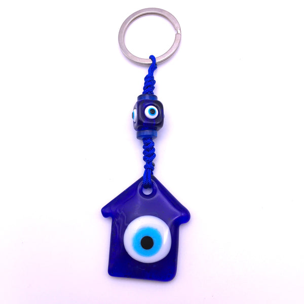 Evil Eye House Keychain Car Keys Protection Lucky Charm Nazar