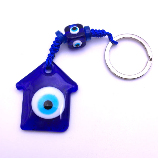Evil Eye House Keychain Car Keys Protection Lucky Charm Nazar