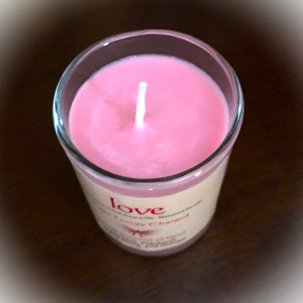 Love Reiki Energy Charged Soy Candle