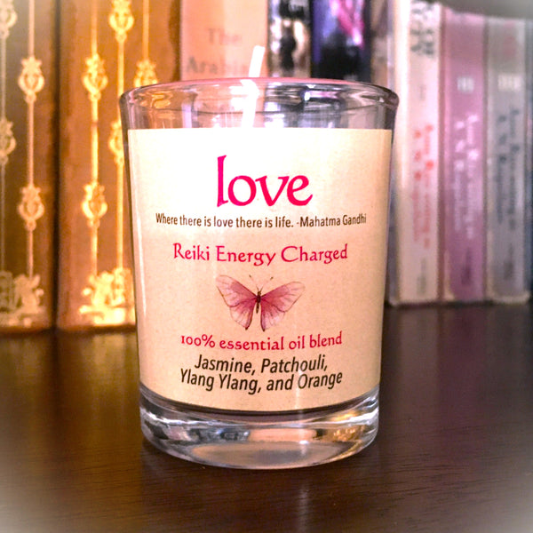 Love Reiki Energy Charged Soy Candle