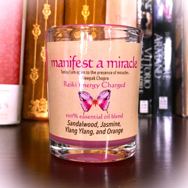 Manifest a Miracle Reiki Energy Charged Soy Candle