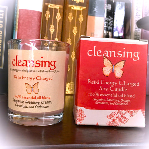 Cleansing Reiki Energy Charged Soy Candle