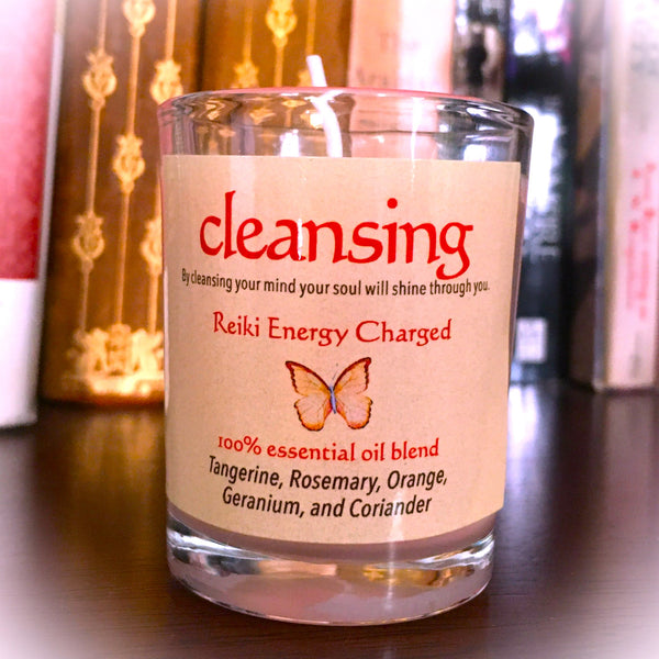 Cleansing Reiki Energy Charged Soy Candle