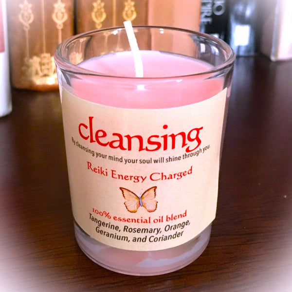 Cleansing Reiki Energy Charged Soy Candle
