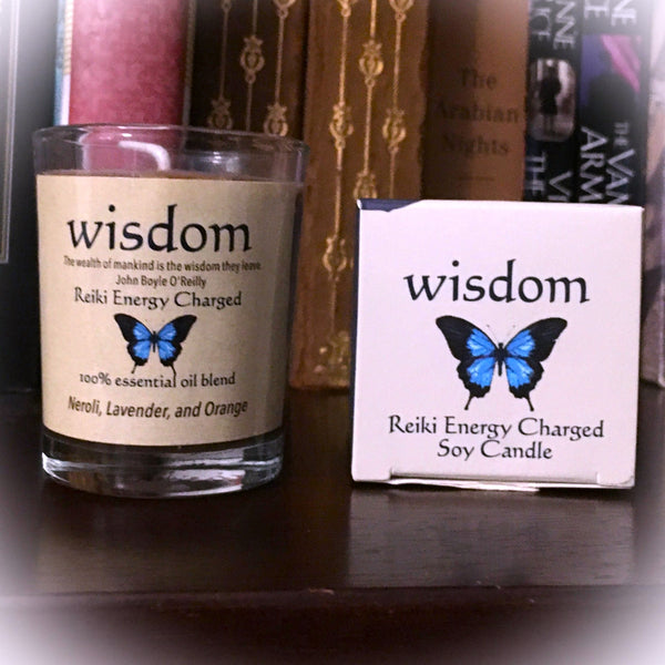 Wisdom Reiki Energy Charged Soy Candle