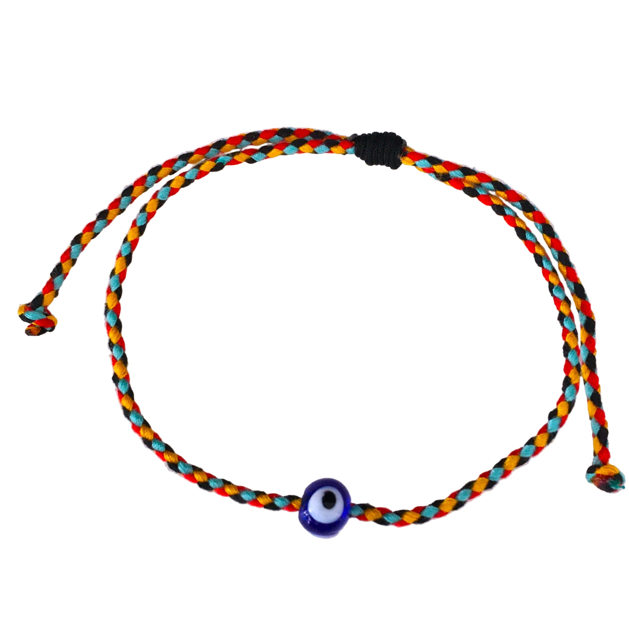 Evil Eye blue glass bead Protection Bracelet multicolor