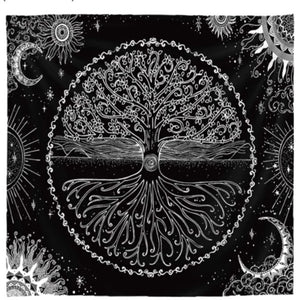 Tree of Life Wall Tapestry Astrology Wall Decor