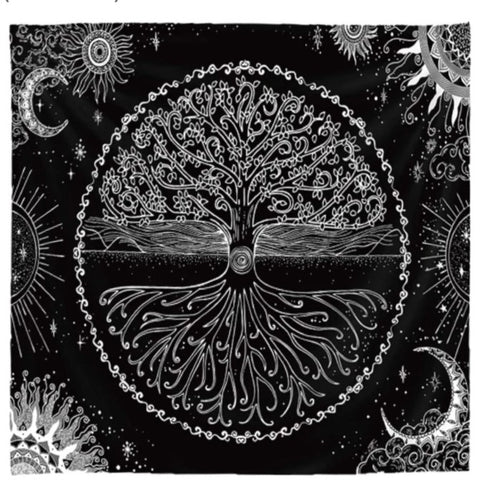 Tree of Life Wall Tapestry Astrology Wall Decor