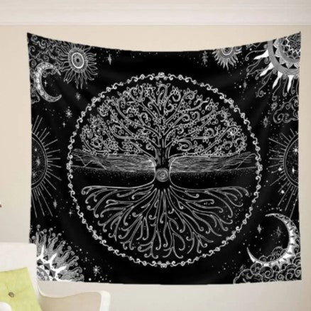 Tree of Life Wall Tapestry Astrology Wall Decor