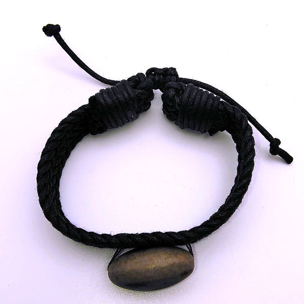 Shiva Lingam Black braided men's bracelet