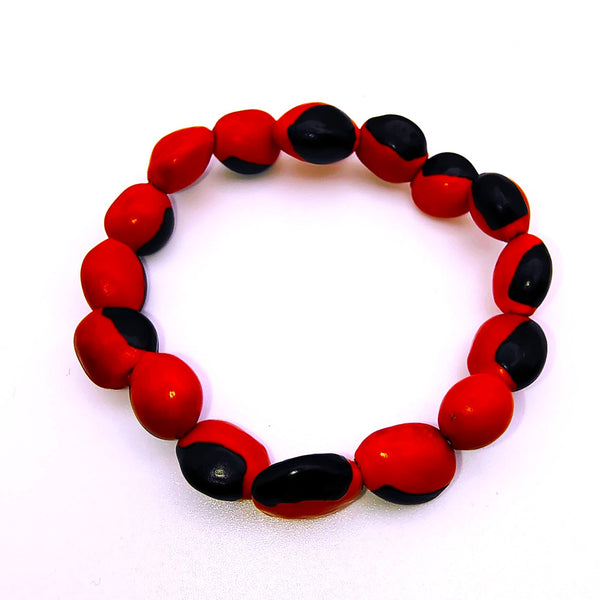 Peruvian Huayruro Seed Stretchy charm Bracelet