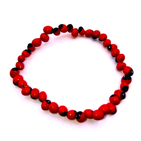 Peruvian Huayruro Small Seed Stretchy charm Bracelet