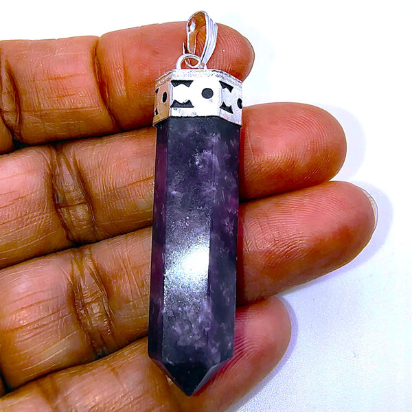 Lepidolite Cap Pencil Pendant